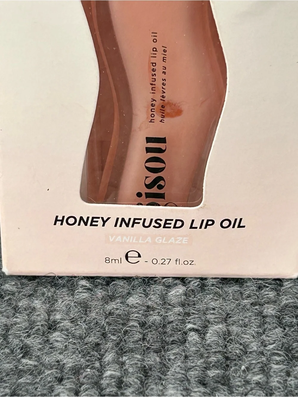 Gisou Honey Infused Lip Oil - Vanilla Glaze (Peachy Nude) Gloss Shine NEW dented